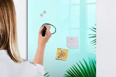 Glazen magneetbord met decoratieve print met exotische bladeren