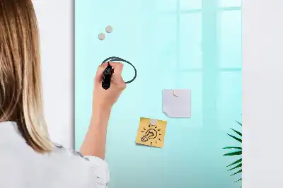 Glazen magneetbord met decoratieve print met exotische bladeren