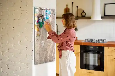 Magnetisch glazen memobord voor aan de muur zandstrand