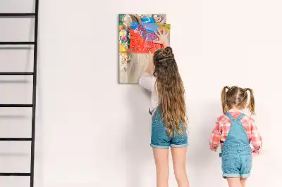 Magnetisch glazen memobord voor aan de muur zandstrand