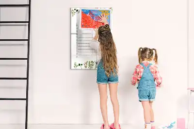 Glazen magneetbord met decoratieve print met opdruk van to-do lijst