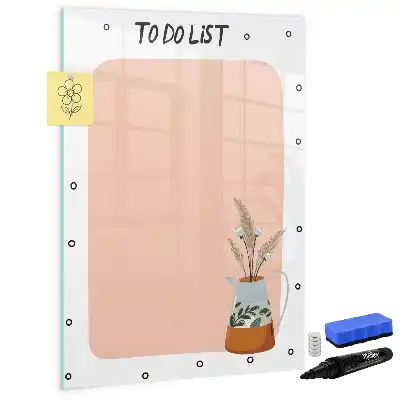Magnetisch glazen memobord voor aan de muur to-do lijst