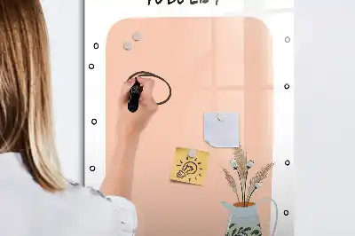 Magnetisch glazen memobord voor aan de muur to-do lijst