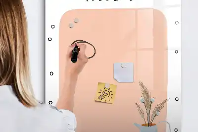 Magnetisch glazen memobord voor aan de muur to-do lijst
