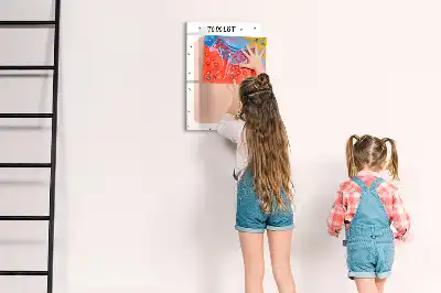 Magnetisch glazen memobord voor aan de muur to-do lijst