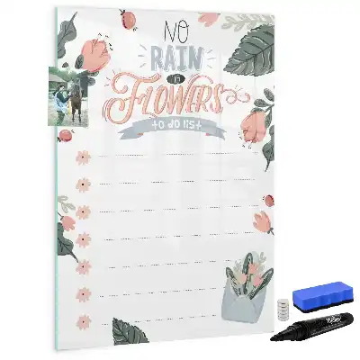 Magnetisch glazen memobord voor aan de muur decoratieve lijst