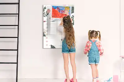 Magnetisch glazen memobord voor aan de muur decoratieve lijst