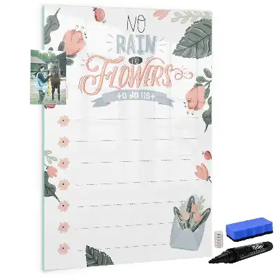 Magnetisch glazen memobord voor aan de muur decoratieve lijst