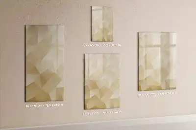 Magnetisch glazen memobord voor aan de muur met abstracte driehoekprint