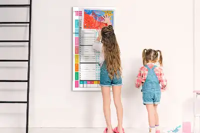 Magnetisch glazen memobord voor aan de muur weekplanner voor maaltijden