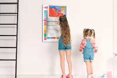 Magnetisch glazen memobord voor aan de muur weekplanner voor maaltijden