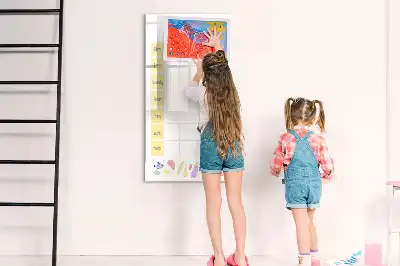 Magnetisch glazen memobord voor aan de muur weekplanner voor maaltijden