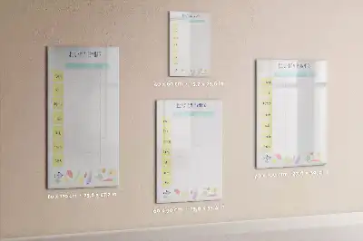 Magnetisch glazen memobord voor aan de muur weekplanner voor maaltijden