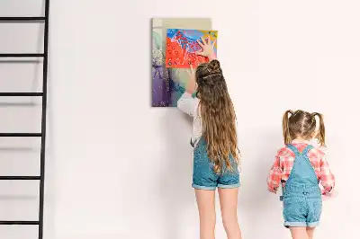 Magnetisch glazen memobord voor aan de muur kleurrijk marmer design