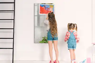 Magnetisch glazen memobord met print van groenten op hout