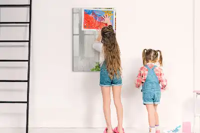 Magnetisch glazen memobord met print van groenten op hout