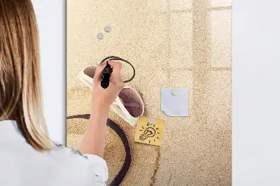 Magnetisch memobord van glas zandbank voor aan de muur