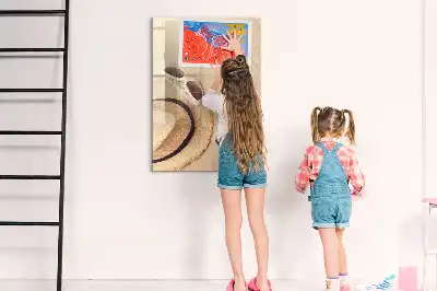 Magnetisch memobord van glas zandbank voor aan de muur