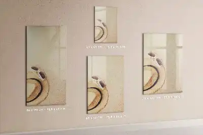 Magnetisch memobord van glas zandbank voor aan de muur