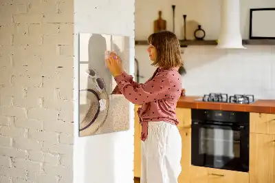 Magnetisch memobord van glas zandbank voor aan de muur