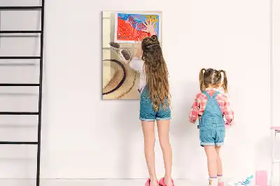 Magnetisch memobord van glas zandbank voor aan de muur