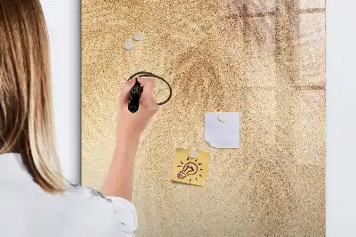 Glazen magneetbord met decoratieve print met schaduw van palmbladeren