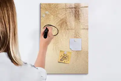 Glazen magneetbord met decoratieve print met schaduw van palmbladeren