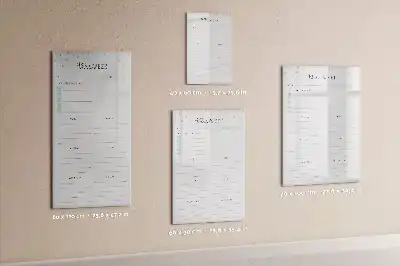 Weekplanning glazen magneetbord met decoratieve print