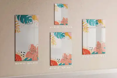 Magnetisch glazen memobord voor aan de muur zomerbloem design