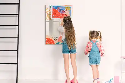 Magnetisch glazen memobord voor aan de muur zomerbloem design