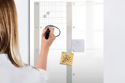 Glazen weekplanner magnetisch memobord voor aan de muur