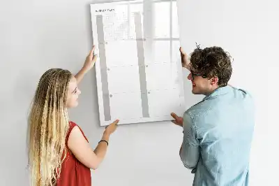 Glazen weekplanner magnetisch memobord voor aan de muur