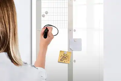 Glazen weekplanner magnetisch memobord voor aan de muur
