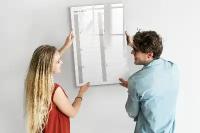 Glazen weekplanner magnetisch memobord voor aan de muur