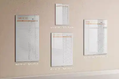 Glazen magneetbord met decoratieve print schoonmaaklijst