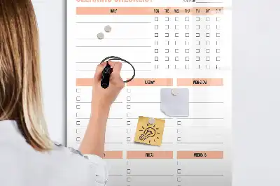 Magnetisch glazen memobord voor aan de muur schoonmaaklijst