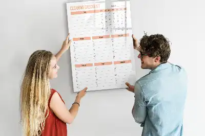 Magnetisch glazen memobord voor aan de muur schoonmaaklijst