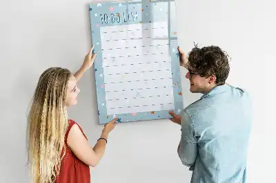 Magnetisch glazen memobord voor aan de muur to-do lijst