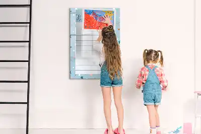 Magnetisch glazen memobord voor aan de muur to-do lijst