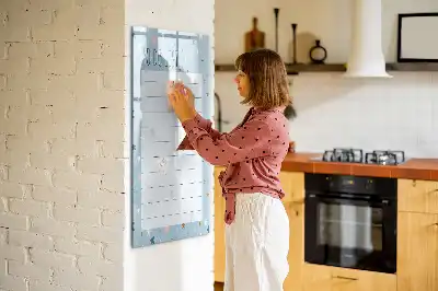 Magnetisch glazen memobord voor aan de muur to-do lijst