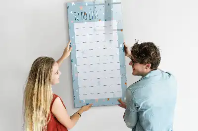Magnetisch glazen memobord voor aan de muur to-do lijst