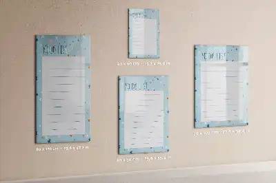 Magnetisch glazen memobord voor aan de muur to-do lijst