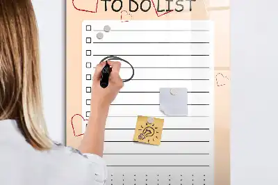 Glazen magneetbord met to-do lijst print decoratief whiteboard