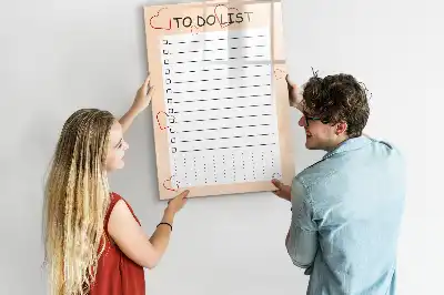 Glazen magneetbord met to-do lijst print decoratief whiteboard