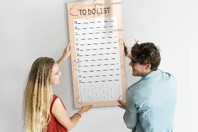 Glazen magneetbord met to-do lijst print decoratief whiteboard
