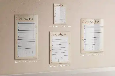 Glazen magneetbord met to-do lijst print decoratief whiteboard
