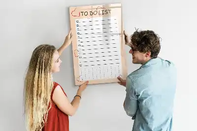 Glazen magneetbord met to-do lijst print decoratief whiteboard