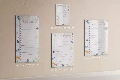 Magnetisch glazen memobord voor aan de muur to-do lijst