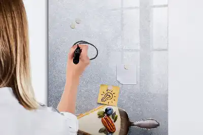 Magnetisch glazen memobord voor aan de muur ontwerp stuk taart