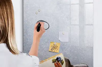 Magnetisch glazen memobord voor aan de muur ontwerp stuk taart